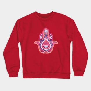 Hamsa Hand - Ruby(July) Crewneck Sweatshirt